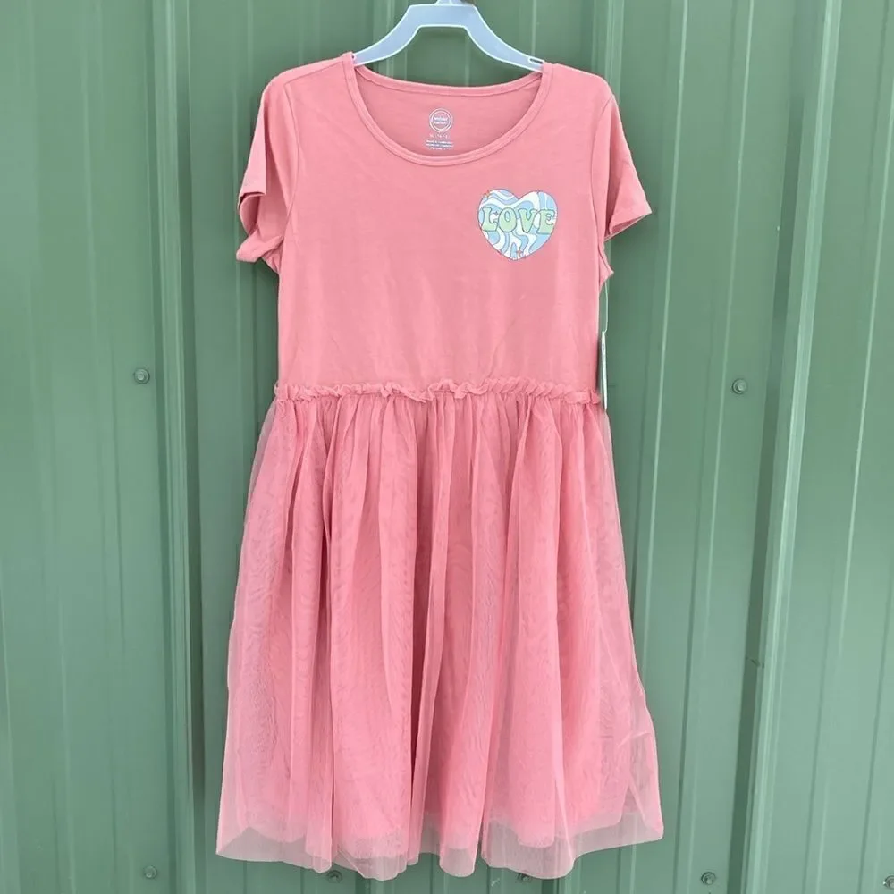 Girls Short Sleeve Comfy Tutu Dress Size XL